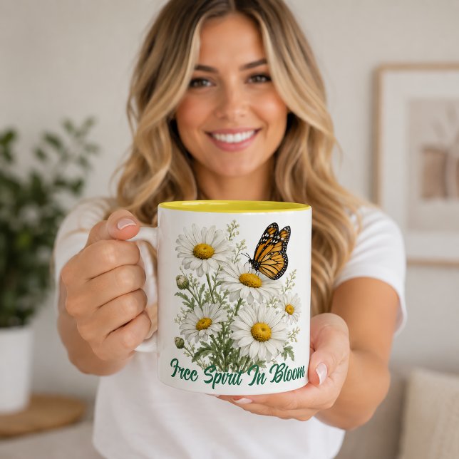 Taza Bicolor Daisy & Butterfly Bloom (Subido por el creador)