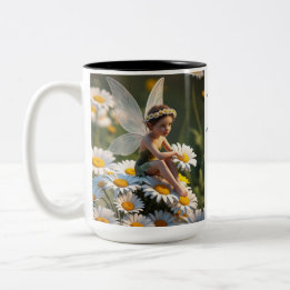 Taza Bicolor Daisy Flower Fairy