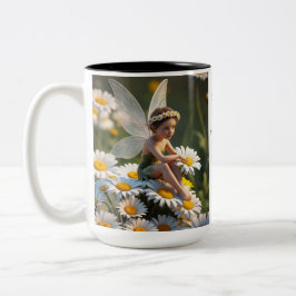 Taza Bicolor Daisy Flower Fairy