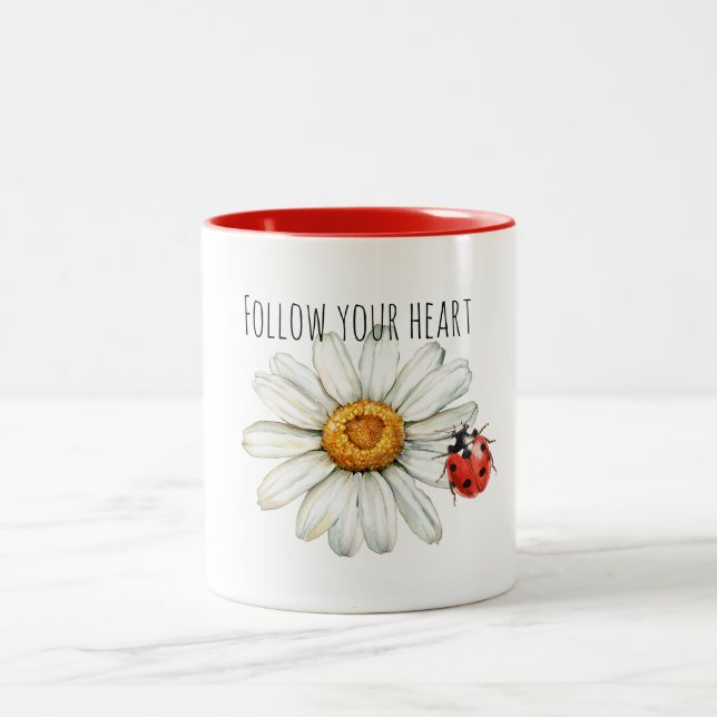 Taza Bicolor Daisy Flower Ladybug (Centro)