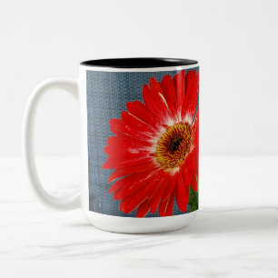 Taza Bicolor Daisy rojo