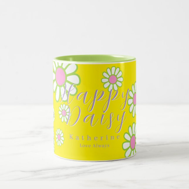 Taza Bicolor Daisy simple amarillo (Centro)
