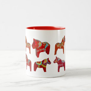 Taza Bicolor Dala Horse Collectors Mug