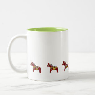 Taza Bicolor Dala Horses Mug