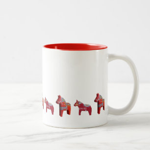 Taza Bicolor Dala Horses Mug