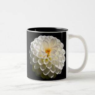 Taza Bicolor Dalias blancas