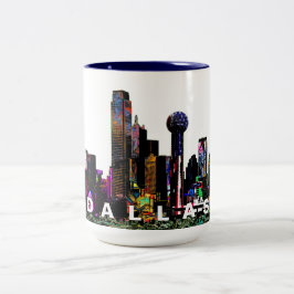 Taza Bicolor Dallas en graffiti