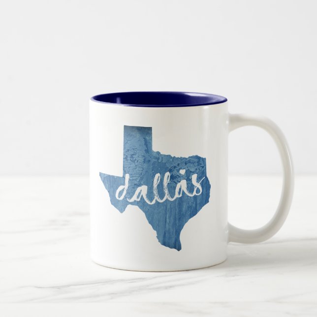 Taza Bicolor Dallas, Texas Wood Grain (Derecha)