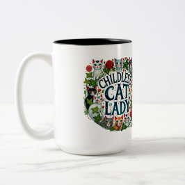 Taza Bicolor Dama de gato infantil