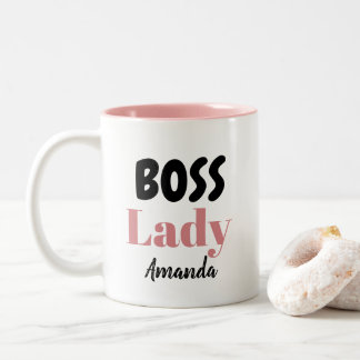 Taza Bicolor Dama de jefe personalizada