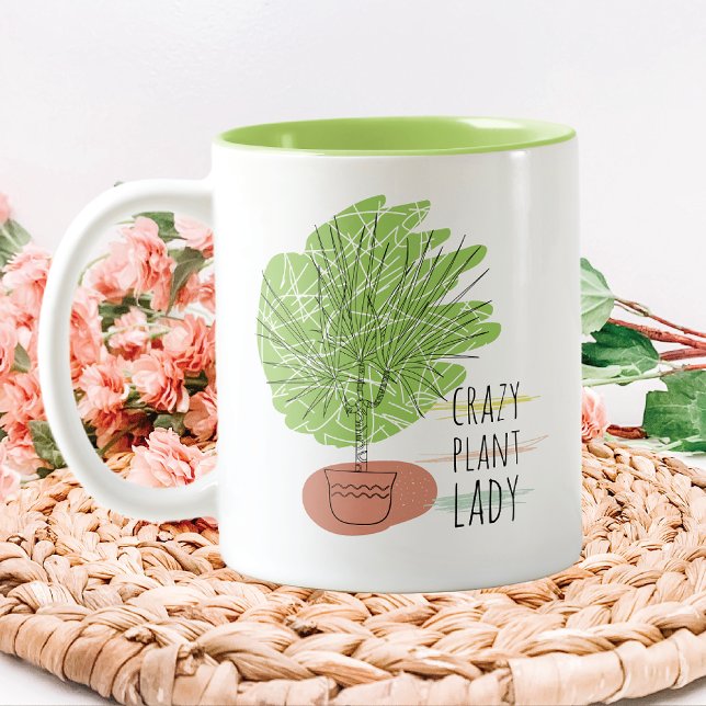 Taza Bicolor Dama de planta loca (Subido por el creador)