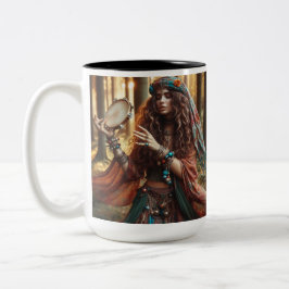 Taza Bicolor dama gitana