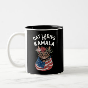 Taza Bicolor Damas Gatas Para La Elección De Kamala Dama Gata H