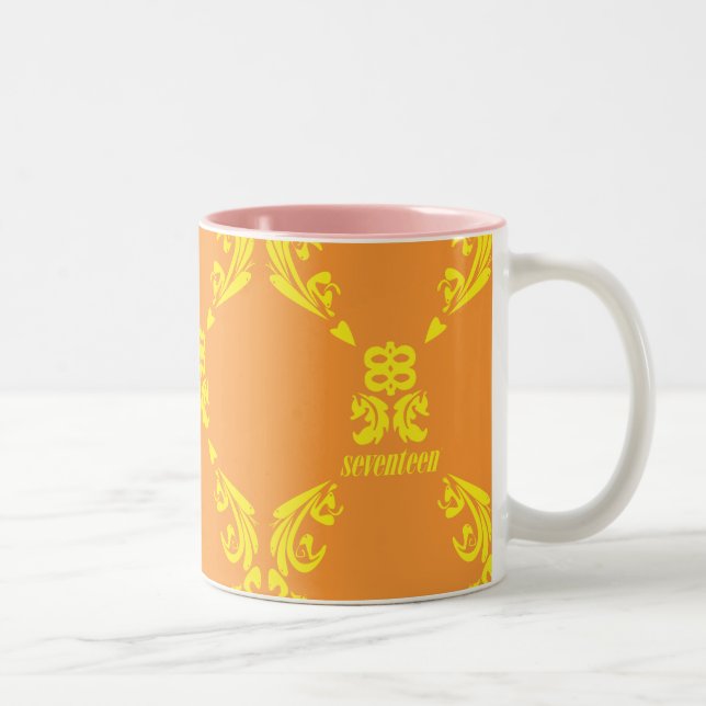 Taza Bicolor Damasco naranja-amarillo (Derecha)