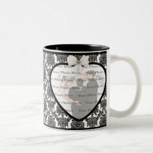 Taza Bicolor Damask Elegance Boda Mug