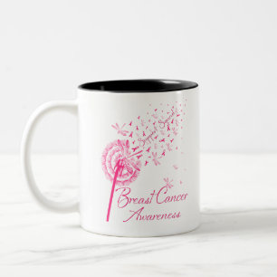 Taza Bicolor Dandelion Warrior Support Squad Mama Cancer