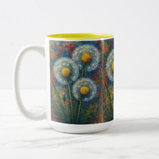 Taza Bicolor Dandelions 2-Tone Coffee Mug