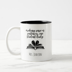 Taza Bicolor Dando Sentido a las Frases, Un Estudiante Diario