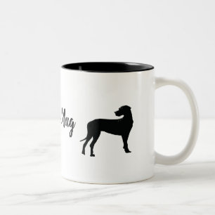 Taza Bicolor Dane negro, perro grande