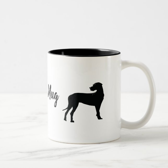 Taza Bicolor Dane negro, perro grande (Derecha)