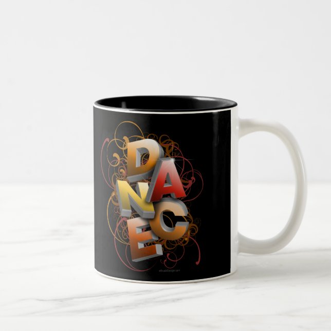 Taza Bicolor danza 3D (caída) (Derecha)