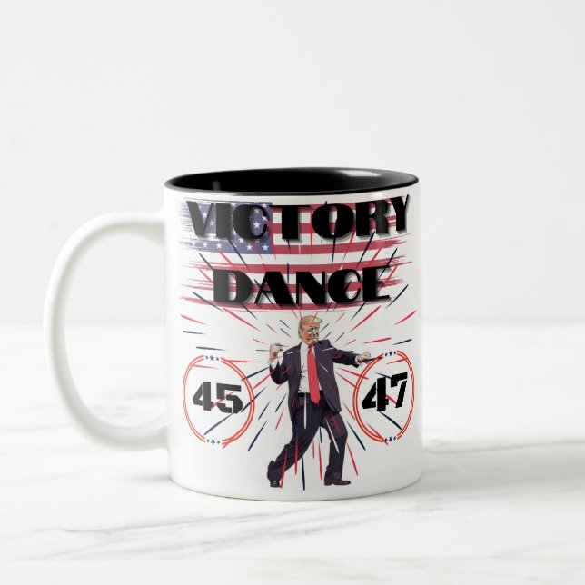 Taza Bicolor Danza de la victoria de Trump (Izquierda)