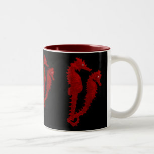 Taza Bicolor Danza de los Seahorses (rojos)