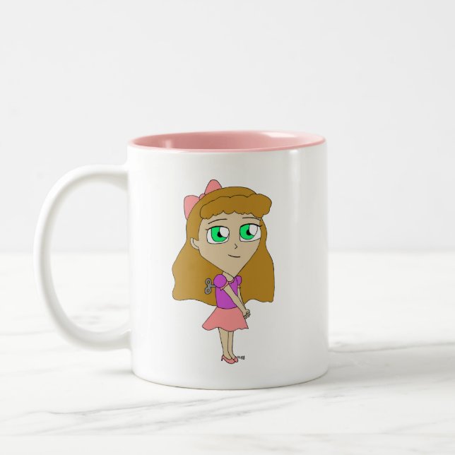 Taza Bicolor dar cuerda a chibi (Izquierda)