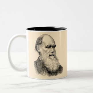Taza Bicolor Darwin Portrait Evolution/ Charles Darwin