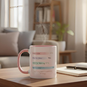 Taza Bicolor Datos Blandos   Por Números   Relación Colorada