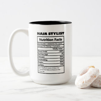 Taza Bicolor datos de trabajo lindos de Hair Stylista