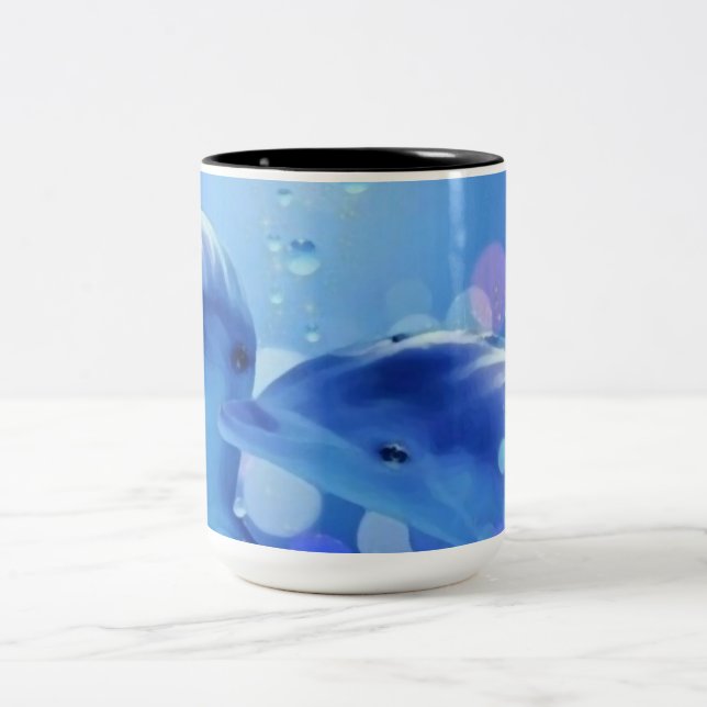 Taza Bicolor Dauphins á l´huile posters (Centro)
