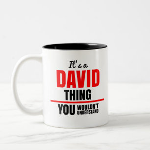 Taza Bicolor David Thing que no entenderías