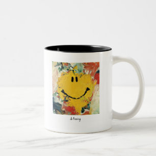 Taza Bicolor de kooning happy face mug