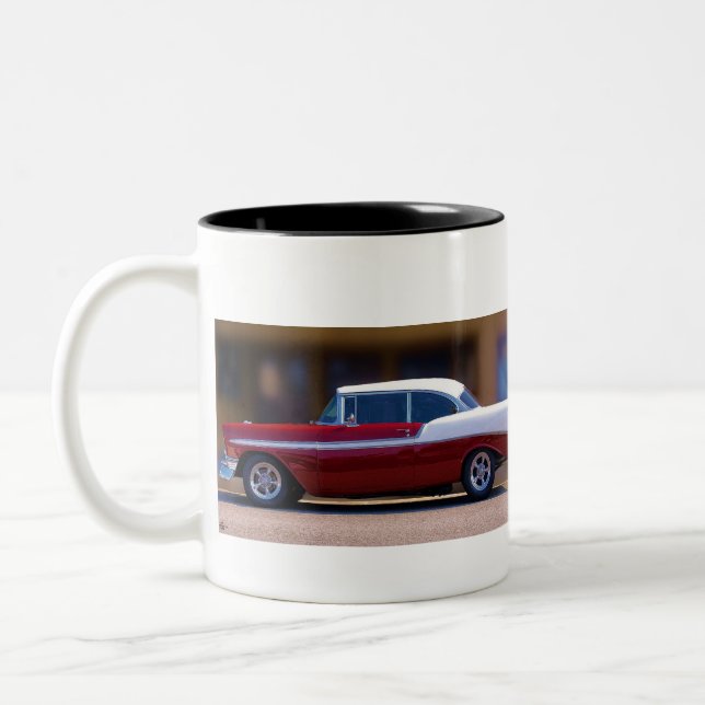 TAZA BICOLOR DE 'TAZA DE CAFÉ DEL BEL AIR 56 CHEVY (Izquierda)