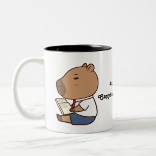 Taza Bicolor De vuelta a la escuela, el capibara Mug es gracios