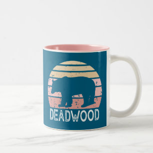 Taza Bicolor Deadwood South Dakota Retro Bear
