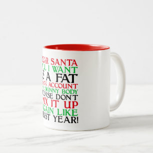 Taza Bicolor Dear Santa