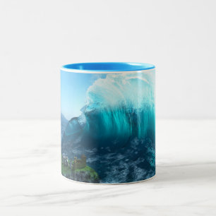 Taza Bicolor Debajo de Wave Mug