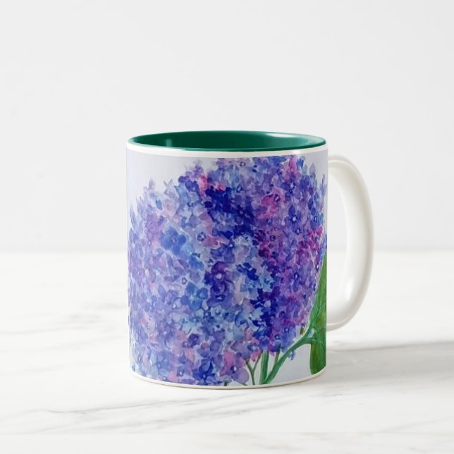 Taza Bicolor Debo Tener Flores, Café, Té (Anverso derecho)
