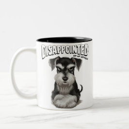 Taza Bicolor Decepcionado Schnauzer en miniatura