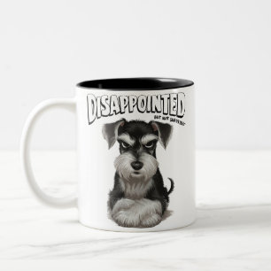 Taza Bicolor Decepcionado Schnauzer en miniatura