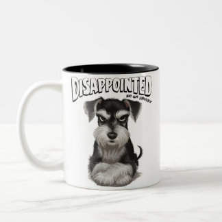 Taza Bicolor Decepcionado Schnauzer en miniatura
