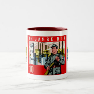 Taza Bicolor Décimo quinto Aniversary de la fundación de la RDA