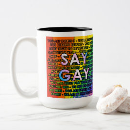 Taza Bicolor Decimos GAY de dos toneladas de café Mug