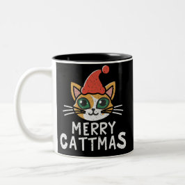 Taza Bicolor Deck las salas Santa Cat