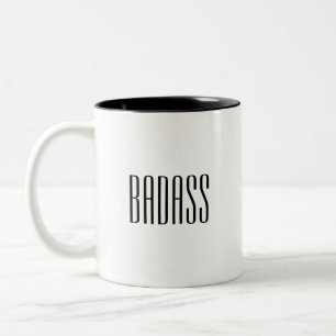 Taza Bicolor Declaración de malota con fuente serif negra