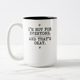 Taza Bicolor Declaración Gráfica de Individualidad Serif Vintag