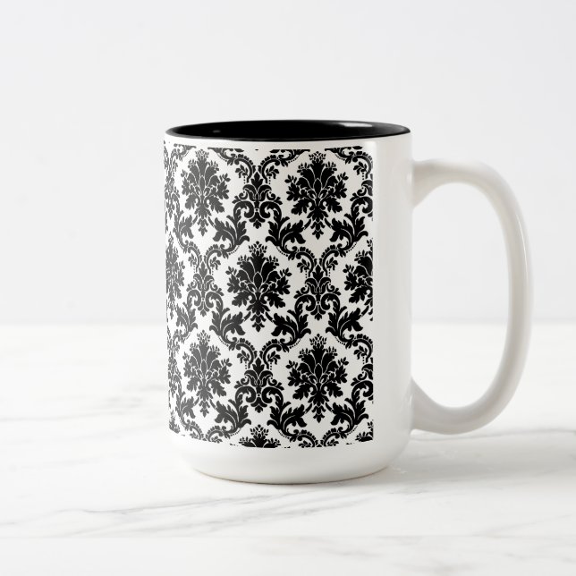 Taza Bicolor Decoración casera del damasco (Derecha)