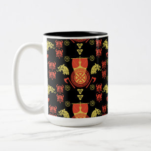 Taza Bicolor Decoración del hogar escandinavo Viking Norsemen